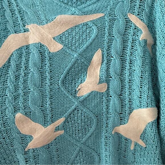 Taylor Swift 1989 (Taylor’s Version) Blue Seagull Cable Knit Cardigan Sweater - Picture 4 of 8